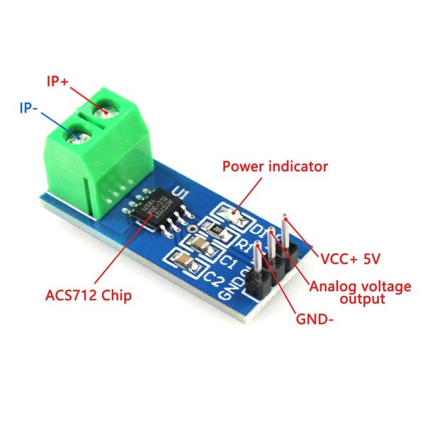 Módulo sensor de corriente ACS712 30A - Imagen 2