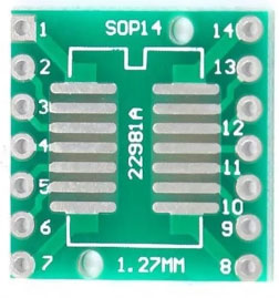 Adaptador DIP14 a SOIC14-TSSOP14
