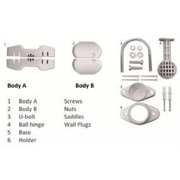 Ubiquiti UBAC Nanobracket Universal KIT montaje mástil y pared - Imagen 4