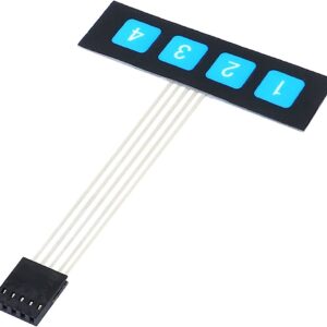 Teclado membrana 1X4 teclas con adhesivo